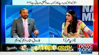 NEWSONE 10pm with Nadia Mirza with MQM Dr Farooq Sattar (22 September 2015)
