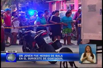 Un joven fue herido de bala en el suroeste de Guayaquil