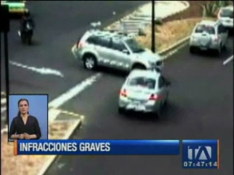Graves infracciones de tránsito son captadas por las cámaras de la AMT