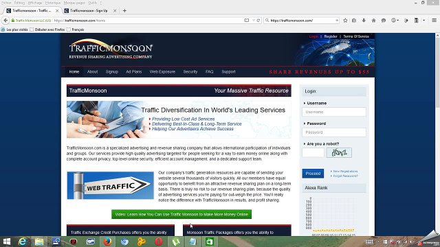 S inscrire sur Trafficmonsoon pour augmenter ses Revenus