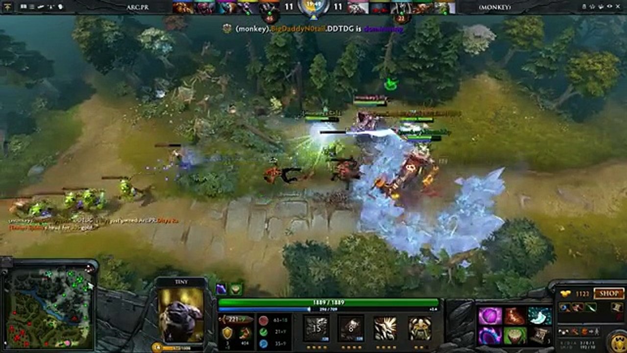 N0tail Both Tiny+Wisp _ Miracle- Rubick Mid 4v5 (monkey) vs PR Dota 2