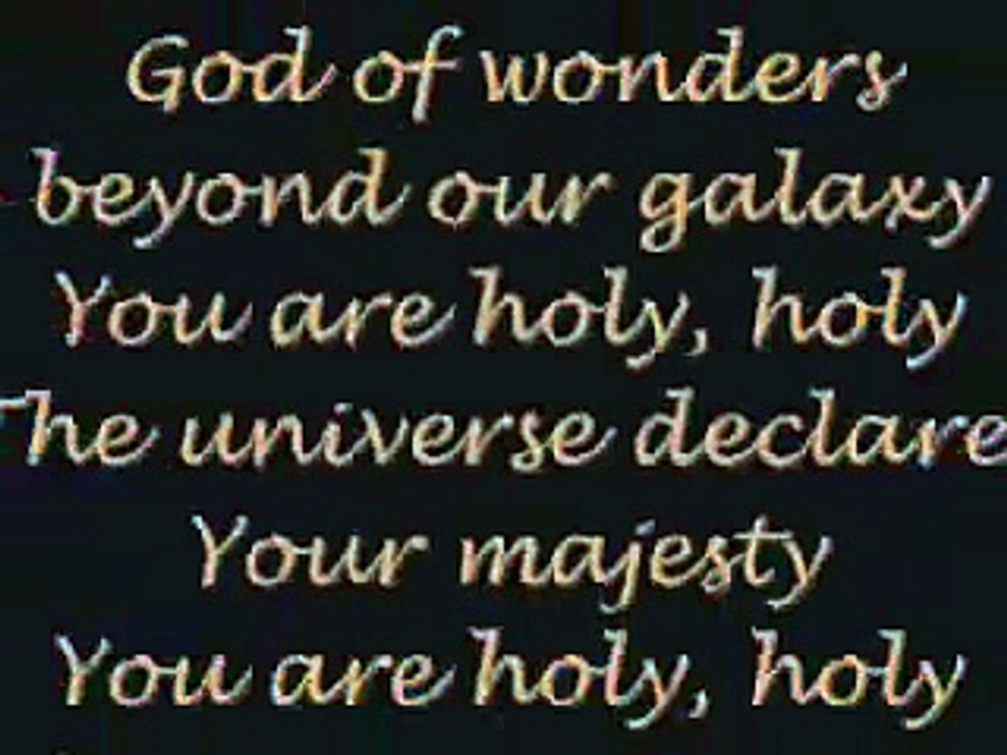 God of Wonders Worship Song