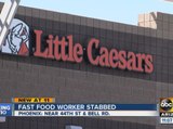 Little Caesars employee stabbed in front of shop