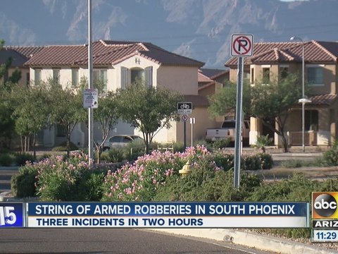String of armed robberies in South Phoenix