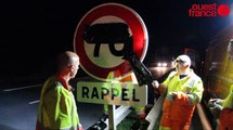 Rocade de Rennes : chaque nuit, les hommes de la Diro changent les panneaux de vitesse