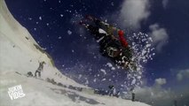 Backflip Trio On Snow Skis | Tandem Tricks