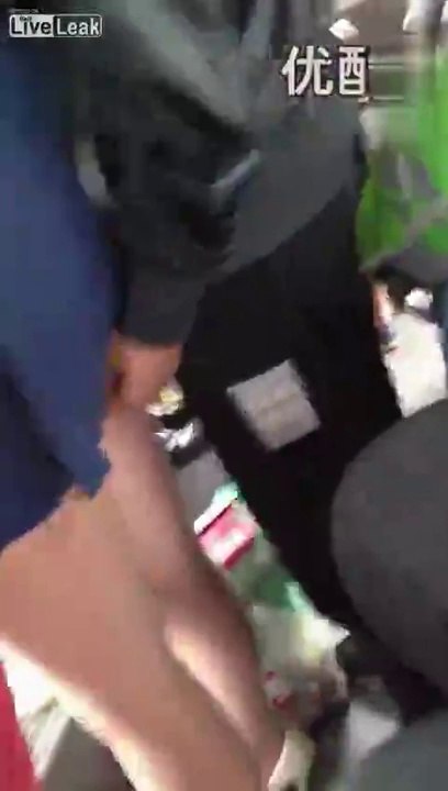 Man puts hand under woman's skirt on bus