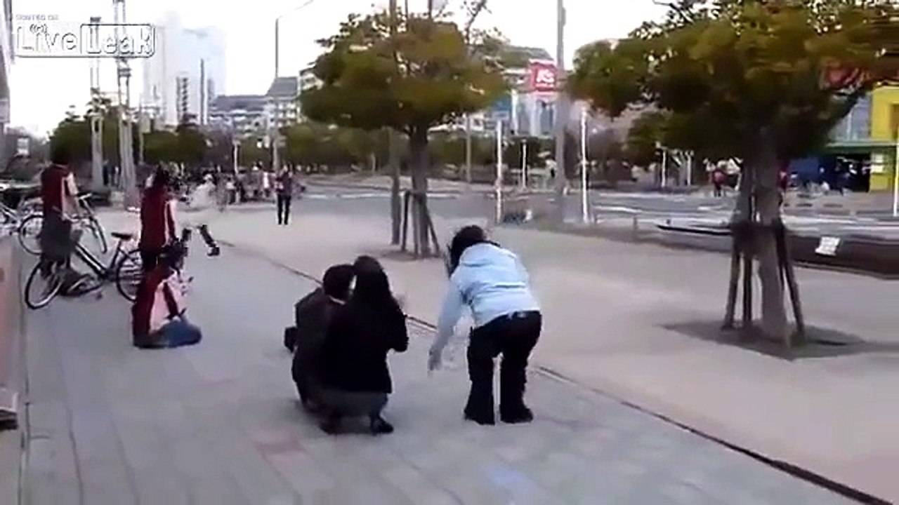 Watch the the pavement roll like waves on the Ocean (Japan Earthquake)