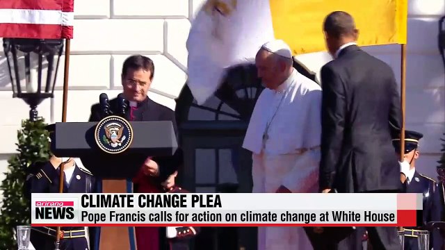 Pope Francis calls for action on climate change at White House