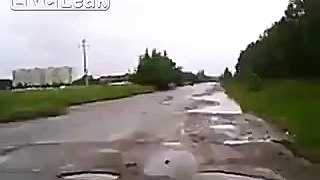 Idiot crashed on a bike...