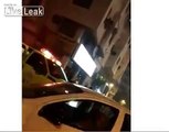 LiveLeak.com - Saudi Woman Saves Her 3 Children and her Self from a Creeping Smoke Filled Apartment Fire !
