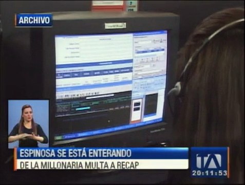 Presidente del Directorio del IESS dice que espera ser notificado de la multa a Recapt