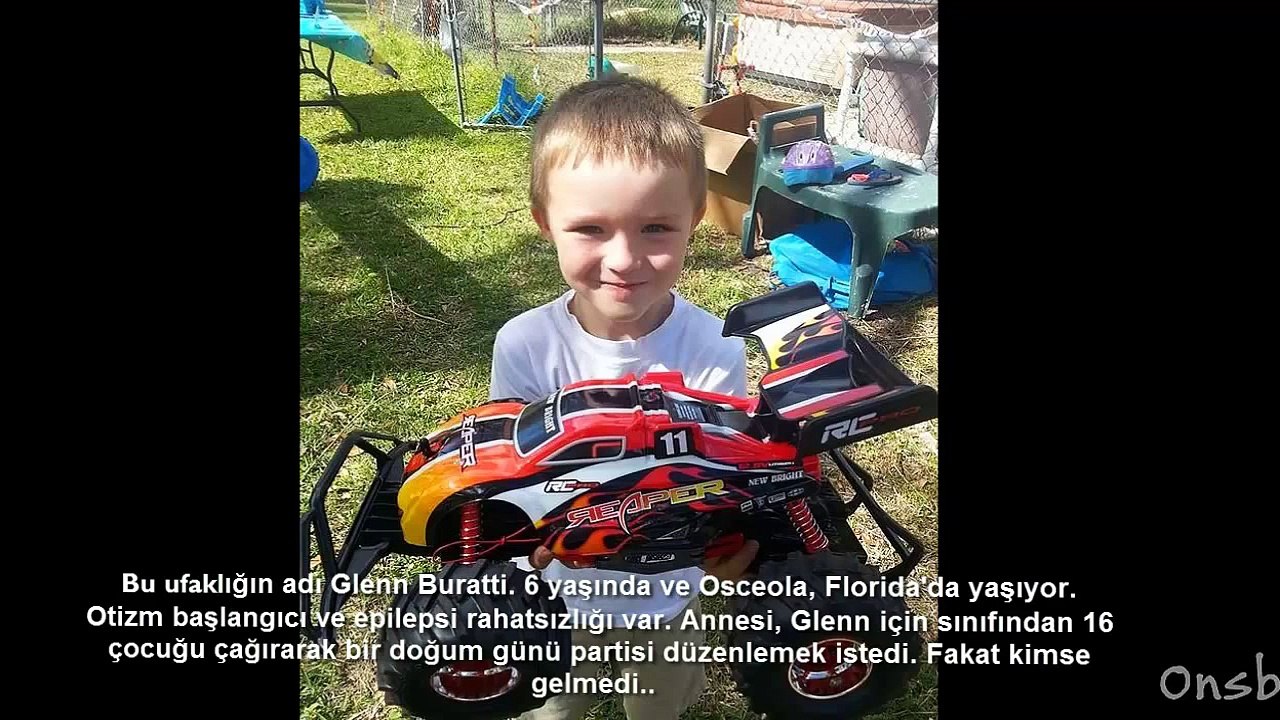 Otistik çocuğa unutulmaz doğum günü sürprizi