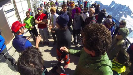 Awesome first wingsuit 12 ways at Chamonix