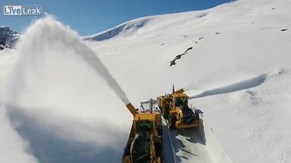 LiveLeak.com - Snow plowing in the mountains