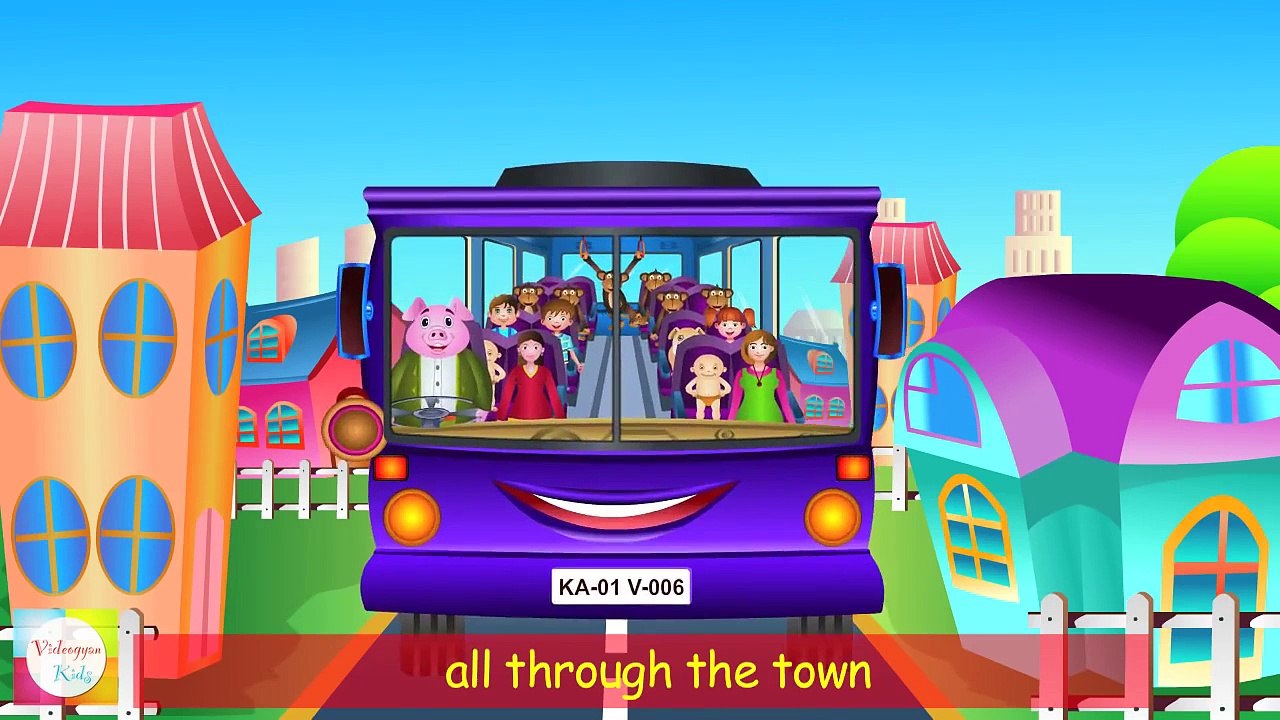 The Wheels On The Bus Go Round and Round Nursery Rhyme