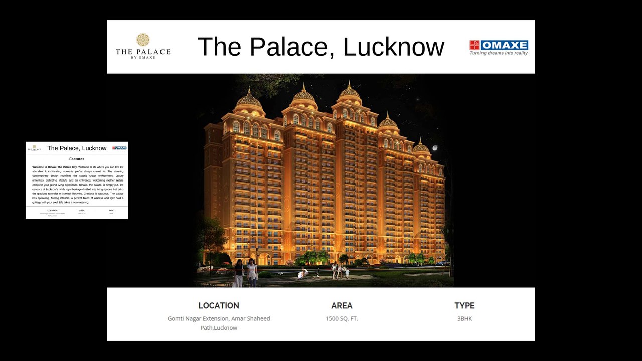 Omaxe The Palace City - 3 BHK Flats in Lucknow for Sale