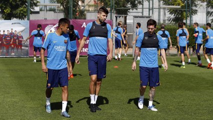 First training session ahead of game against Las Palmas