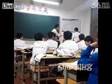 Teacher beats students with broom stick very hard