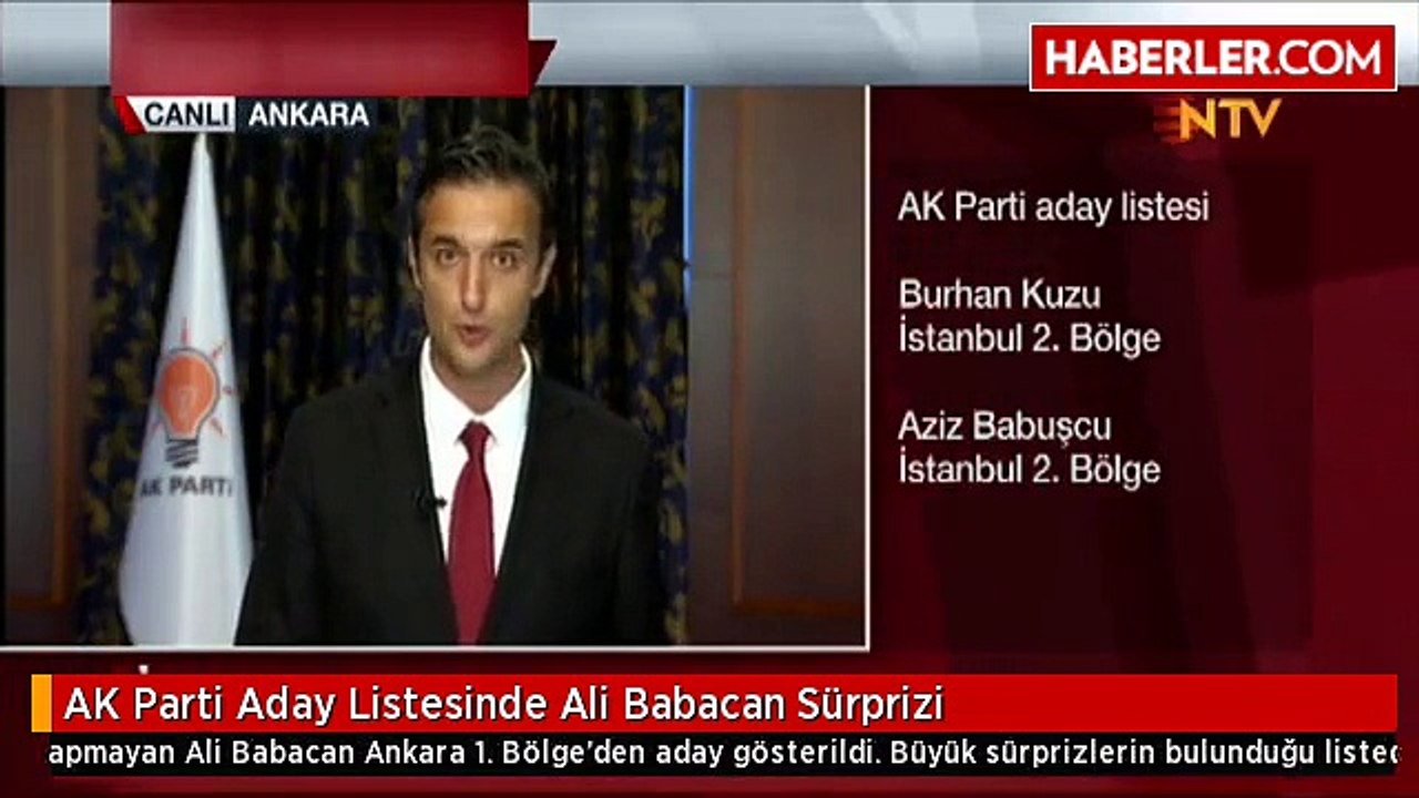 AK PARTİ'NİN 1 KASIM LİSTESİ
