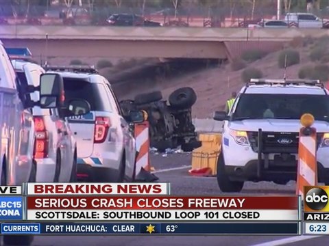 Serious crash closes Loop 101 in Scottsdale