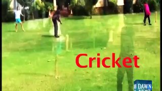 Imran Khan plays cricket with Reham