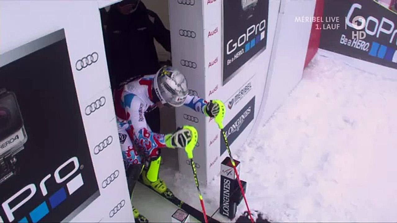 L'improbable chute de Julien Lizeroux au départ du slalom de Méribel