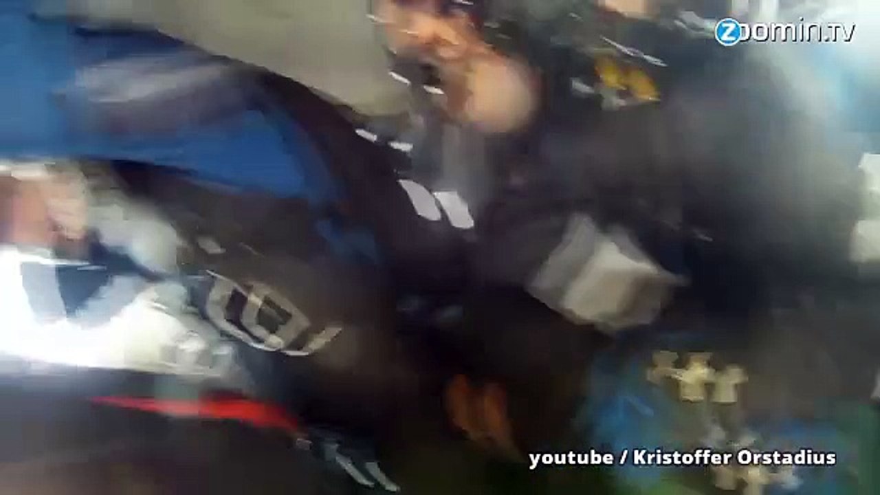 Le type perd sa GoPro en pleine chute libre !