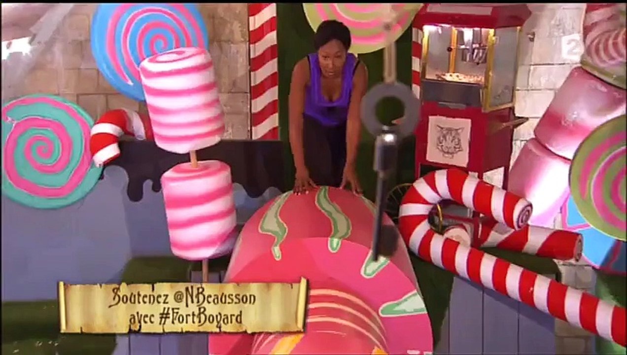 Fort Boyard : le décolleté sexy de Nadège Beausson-Diagne dans l'épreuve des cylindres