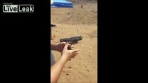 Long range pistol shooting, and hot brass accident, Warning vertical cam fail.