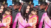 Aishwarya's cute daughter visits Siddhivinayak temple