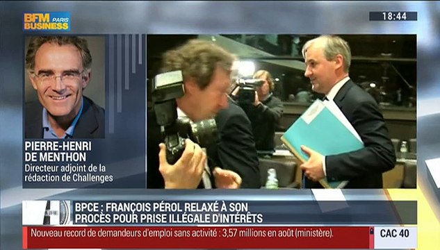 Le Challenge de Pierre-Henri De Menthon: François Pérol a été relaxé à son procès pour prise illégale d’intérêts – 24/09