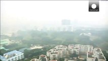 دود مه آلود ناشی از آتش سوزی در اندونزی، مالزی و سنگاپور