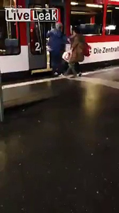 Arm stuck in the train , train just keeps going. Happy End?