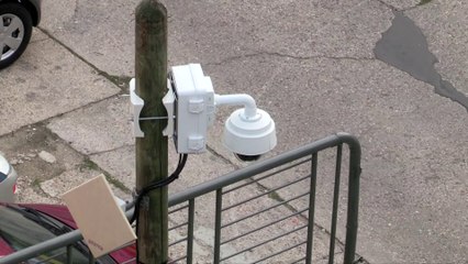 Caméra de surveillance à Vincennes pour la cité de l'industrie rue de la Jarry