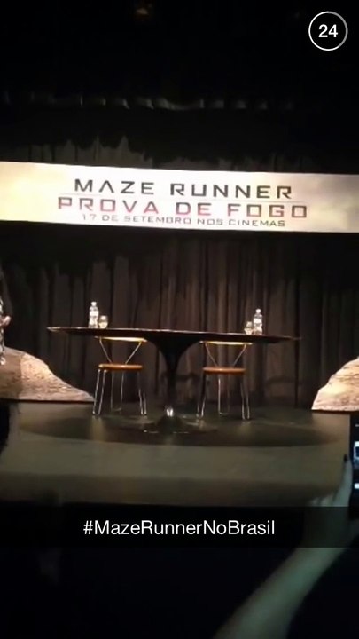 150903 The Scorch Trials Press Tour in Brazil Day 3 Snapchat Story - MazeRunnerNoBrasil
