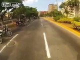 Biker bails from Venezuela military checkpoint after being detained