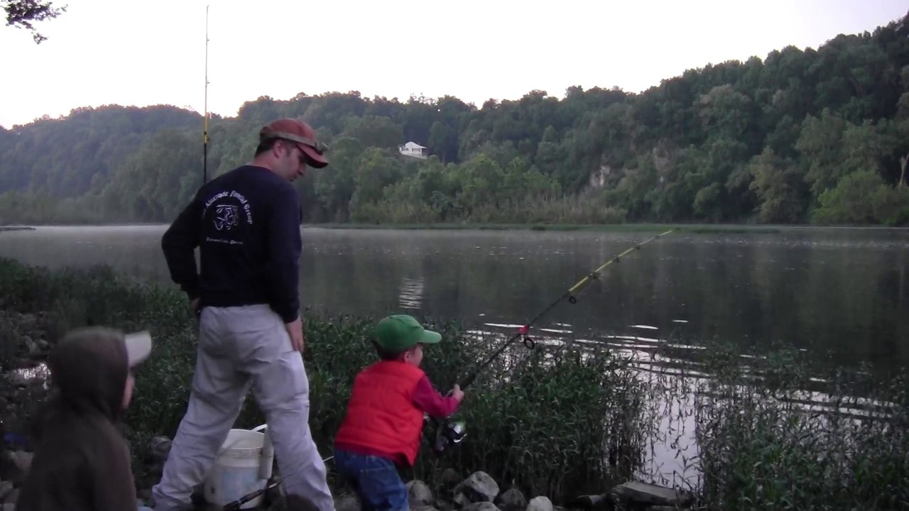 Camden catches his first catfish