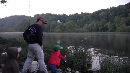 Camden catches his first catfish