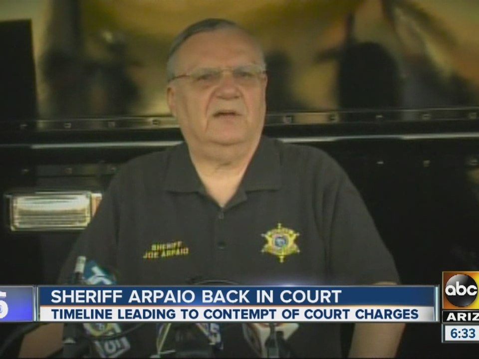 Maricopa County Sheriff Arpaio back in court