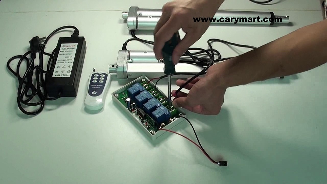 wireless remote control two linear actuators simultaneously