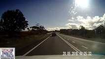 LiveLeak.com -  Vehicle rolls after avoiding driver that fell asleep at the wheel