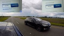 Tesla Model S P90D Ludicrous vs Tesla Model S P85D Insane Drag Race