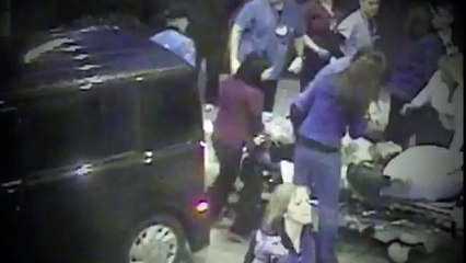 Surveillance cameras capture lifesaving team effort