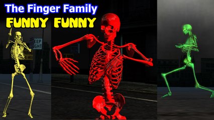 The Skeleton Dance || The Finger Family Song Crazy Skeleton Family