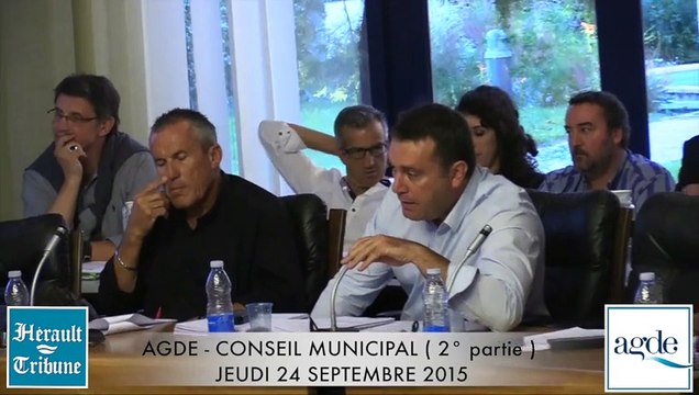 AGDE - 2015 - CONSEIL MUNICIPAL du 24 SEPTEMBRE 2015 2° PARTIE