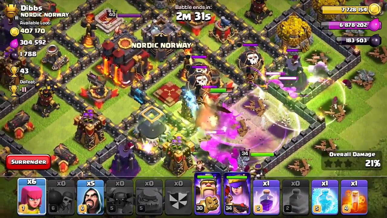 Clash of Clans - HOLY CLUTCH! _NEW UPGRADED ARCHER QUEEN!_ UPGRADING   RAIDING WITH NEW QUEEN! new Full ᴴᴰ