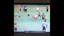 Un enfant met KO un adversaire à coup de tête pendant un match de Football américain