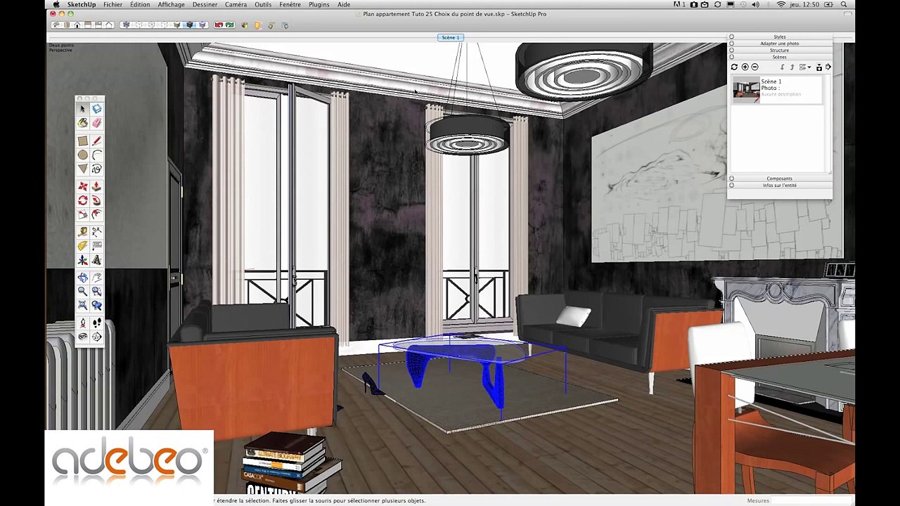 Tutoriel Sketchup - 27 - creation de scènes