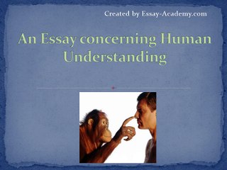 An Essay concerning Human Understanding